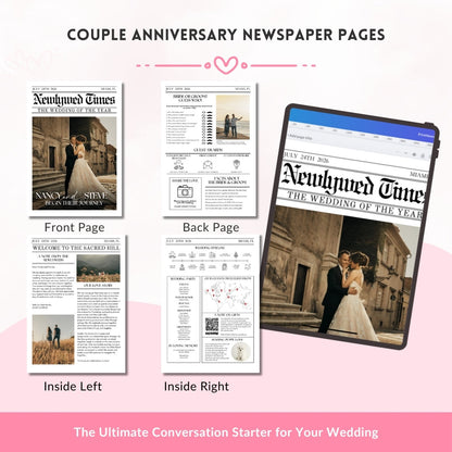 Couple Anniversary Newspaper Template – A Creative Touch for Your Big Day