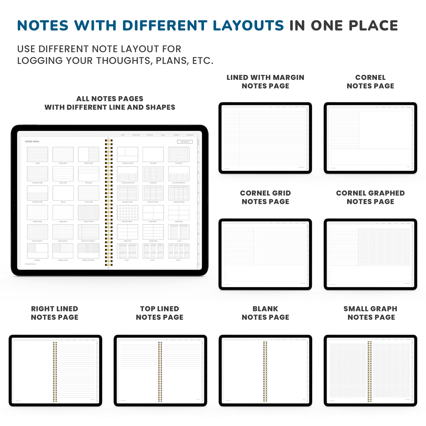 MODERN - NEUTRAL MINIMAL DIGITAL PLANNER - Digital Planner, Goodnotes Planner, iPad Planner, Notability Planner, Dated Digital Planner, 2026 2027 Undated Planner