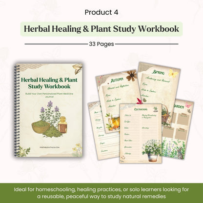 Holistic Herbal Healing & Natural Wellness Bundle - Herbs, Oils & Emotional Support