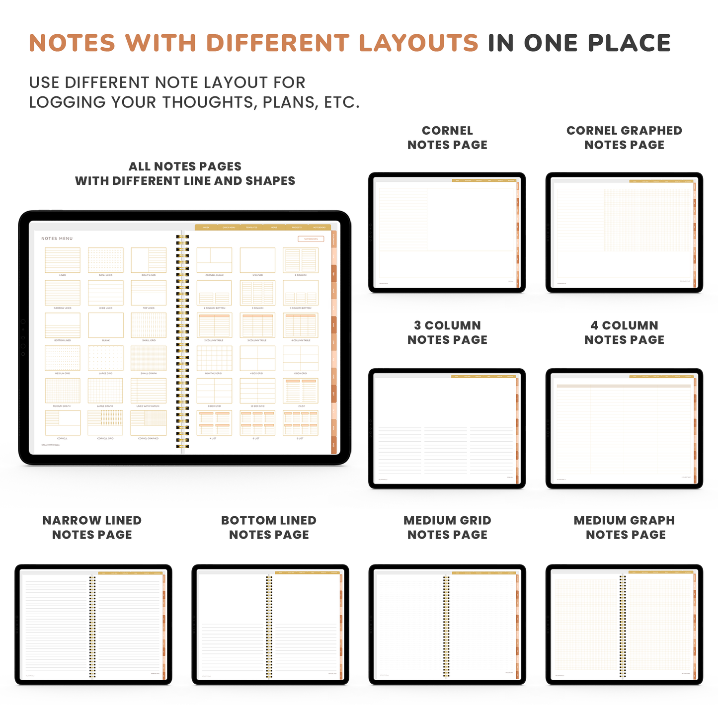 Digital Planner, Goodnotes Planner, iPad Planner, Notability Planner, Dated Digital Planner, 2026 2027 Undated Planner - BOHO THEME PLANNER