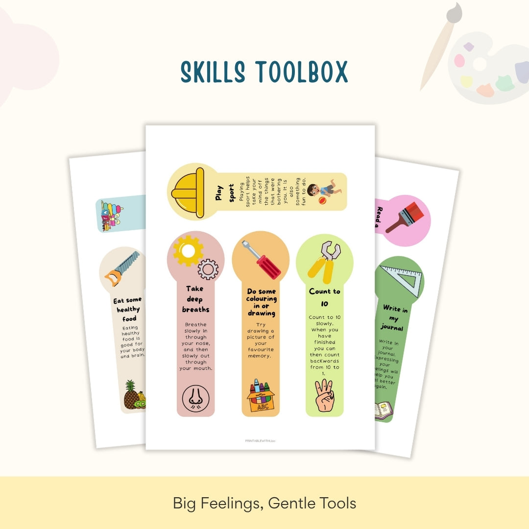 Calming Corner Kit Bundle – 40+ Printable Emotional Regulation & Coping Tools for Kids
