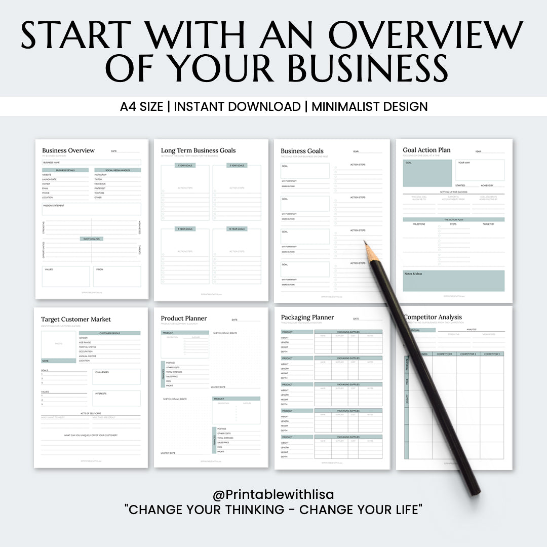 2026 Business Planner Printable BUNDLE, Small Business Planner, Business Planner