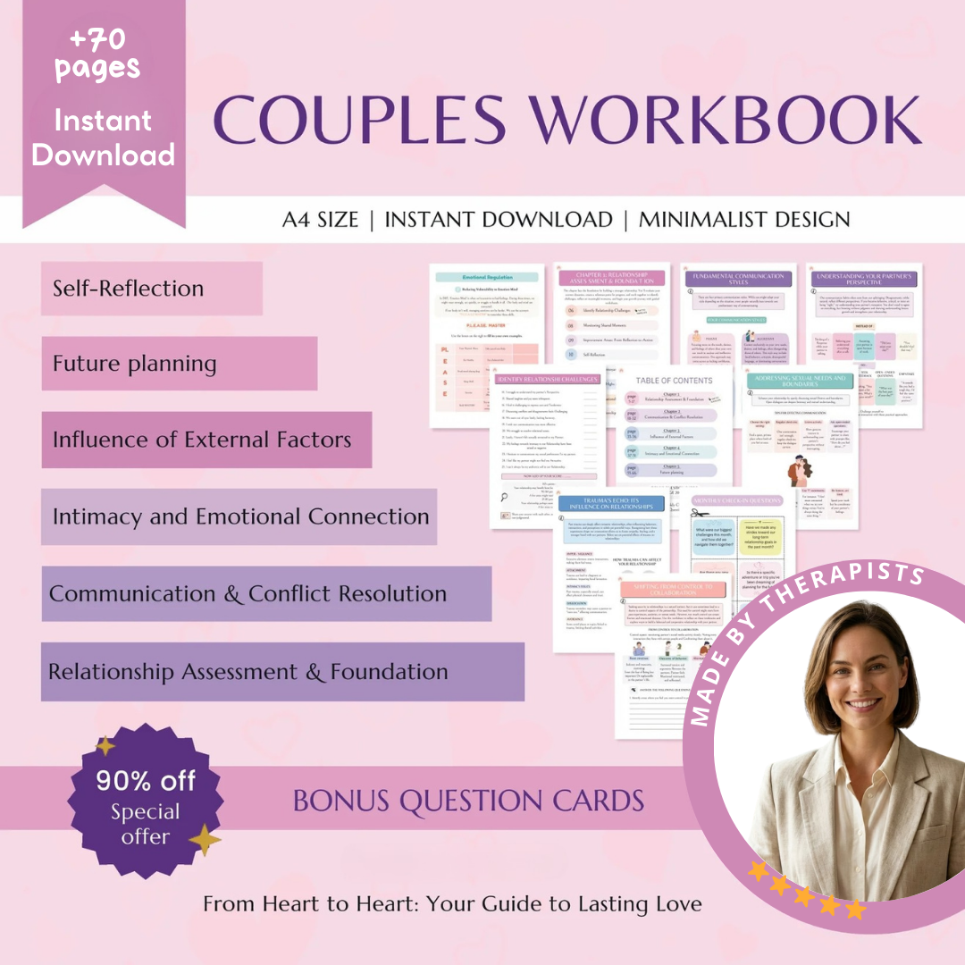 Couples Workbook Therapist Designed Worksheets Marriage Counseling Therapy Tools Handouts Intimacy Interventions Coaching Relationship Ebook