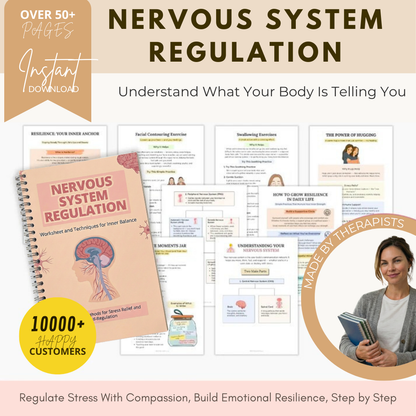 Nervous System Regulation Workbook, Somatic Exercise Polyvagal Theory Ladder Vagus Vagal Nerve Therapy Techniques Worksheets Co-regulation Wiseovia