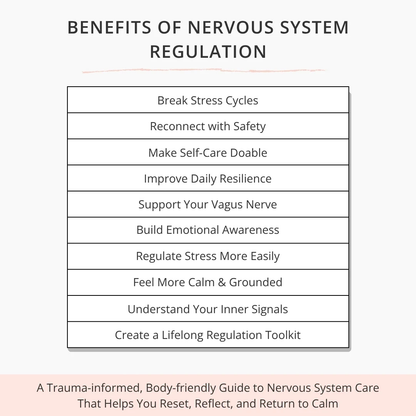 Nervous System Regulation Workbook, Somatic Exercise Polyvagal Theory Ladder Vagus Vagal Nerve Therapy Techniques Worksheets Co-regulation