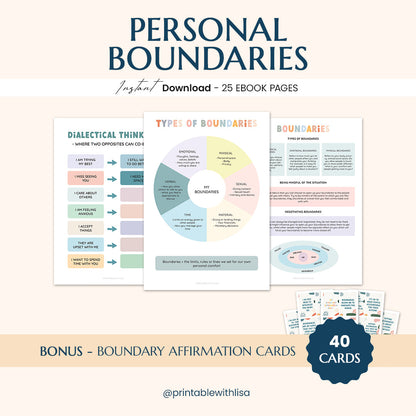 Therapy Worksheet 90% Off Bundle, Psychology Resources, Inner Critic, Boundaries, Trauma, Acceptance Therapy, Safety Plan, Planner, Affirmations, GAD