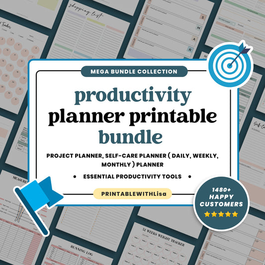 Productivity Planner Printable Bundle