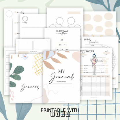 Bullet Journal Mega Bundle | 110+ Aesthetic Pages | Goal, Habit, Mood & Weekly Layouts